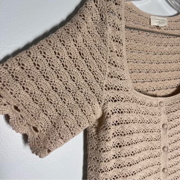 Sezane Cassey Crochet Dress  Solidarity Creation Cream Sz M - Picture 8 of 8